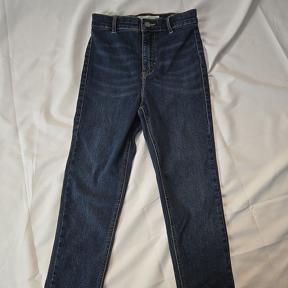 TopShop Joni Jeans Womens Stretch Denim Pants XS Blue High Rise Slim Streetwear